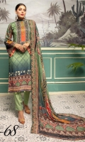 Embroidered Kotail Shirt Embroidered Chiffon Dupatta Dyed Trouser