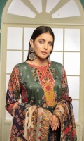 Embroidered Kotail Shirt Embroidered Chiffon Dupatta Dyed Trouser