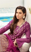Embroidered Swiss Shirt Embroidered Chiffon Dupatta Dyed Trouser