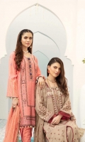 Embroidered Swiss Shirt Embroidered Chiffon Dupatta Dyed Trouser