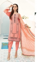 Embroidered Swiss Shirt Embroidered Chiffon Dupatta Dyed Trouser