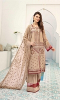 Embroidered Swiss Shirt Embroidered Chiffon Dupatta Dyed Trouser
