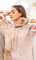 Digital Printed Computer & Handmade Embroidered Shirt Front Digital Printed Back Digital Printed Sleeves Digital Printed Bamber Chiffon Dupatta Plain Cotton Trouser