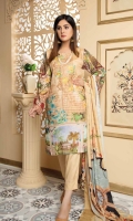 Digital Printed Viscose Shirt Stilinsh Chiffon Dupatta Dyed Bottom