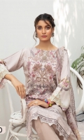 Digital Printed Embroidered Viscose Shirt Digital Printed Chikankari Chiffon Dupatta Dyed Trouser