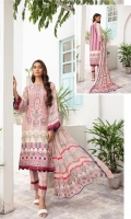 Digital Printed Embroidered Viscose Shirt Digital Printed Chikankari Chiffon Dupatta Dyed Trouser