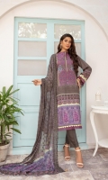 Digital Printed Embroidered Viscose Shirt Digital Printed Chikankari Chiffon Dupatta Dyed Trouser
