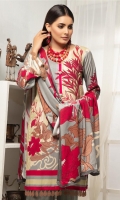 Embroidered Linen Shirt Printed Jacquard Dupatta Dyed Trouser