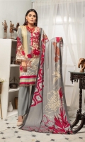Embroidered Linen Shirt Printed Jacquard Dupatta Dyed Trouser
