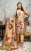 Embroidered Linen Shirt Printed Jacquard Dupatta Dyed Trouser