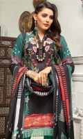 Embroidered Linen Shirt Printed Jacquard Dupatta Dyed Trouser