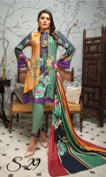Embroidered Linen Shirt Printed Jacquard Dupatta Dyed Trouser
