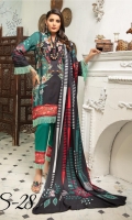 Embroidered Linen Shirt Printed Jacquard Dupatta Dyed Trouser