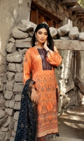 - Embroidered Handmade Shirt - Embroiderd Organza Karandi Dupatta - Dyed Viscose Trouser
