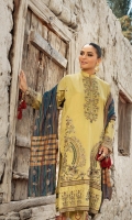 - Embroidered Handmade Shirt - Embroiderd Organza Karandi Dupatta - Dyed Viscose Trouser