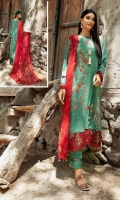- Embroidered Handmade Shirt - Embroiderd Organza Karandi Dupatta - Dyed Viscose Trouser