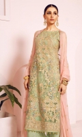 embroidered net unstitched 3pc suit