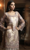 Embroidered Net Stitched 3 Piece Suit 