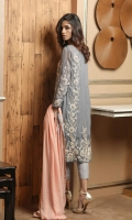 Embroidered Chiffon Stitched 3 Piece Suit