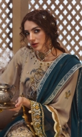 Embroidered front 0.66 Meter Embroidered Front Back Daman Border 0.8 Meter Embroidered Dupatta Border 02-Meter Embroidered Dupatta 2.31-Meter Embroidered Back/Sleeves  2-Meter Dyed Trouser    2.5Meter  