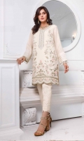 Shirt: Lawn Mehsuri Multi-Head Embroidered Shirt Embellished  and Detailed with Handwork.