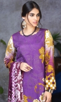 Printed Cambric Shirt with Embroidery on shirt , Printed Chiffon Dupatta & Dyed Trouser.