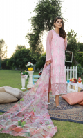 Embroidered Organza Front, Embroidered Back, Embroidered Sleeves, Dyed Trouser and Organza Printed Dupatta