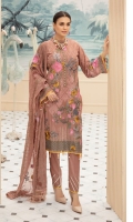 Embroidered Swiss Embroidered Chiffon Dupata Plain Trouser