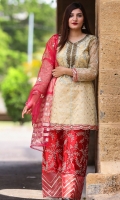 Embroidered Organza Stitched 2 Piece Suit