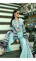Digital Printed With Embroidered Neck Digital Chiffon Dupatta Embroidered Cotton Dyed Trouser