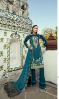 Digital Printed With Embroidered Neck Digital Chiffon Dupatta Embroidered Cotton Dyed Trouser