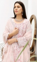 Cotton Net Shirt Chiffon Dupatta With Pure Raw Silk Trouser