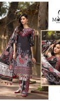 DIGITAL PRINTED SHIRT ORGANZA EMBROIDERED NECKLINE ORGANZA EMBROIDERED FRONT BORDER ORGANZA EMBROIDERED SLEEVES BORDER DIGITAL PRINTED SILK DUPATTA DIGITAL PRINTED TROUSER