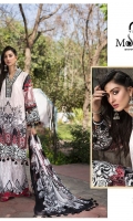 DIGITAL PRINTED SHIRT ORGANZA EMBROIDERED NECK PATTI ORGANZA EMBROIDERED FRONT BORDER ORGANZA EMBROIDERED SLEEVES BORDER DIGITAL PRINTED SILK DUPATTA DIGITAL PRINTED TROUSER