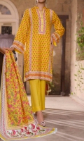 3.0 Meter Printed Cambric Shirt. 2.5 Meter Printed Dupatta. 2.5 Meter Trouser.