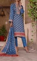 3.0 Meter Printed Cambric Shirt. 2.5 Meter Printed Dupatta. 2.5 Meter Trouser.