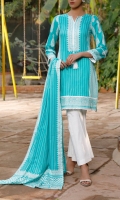 3.0 Meter Printed Lawn Shirt. 2.5 Meter Printed Lawn Dupatta. 2.5 Meter Dyed Trouser.