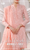 3.0 Meter Printed Wrinkle Free Shirt. 2.25 Meter Printed Wrinkle Free Dupatta. 2.5 Meter Trouser.