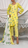 3.0 Meter Printed Wrinkle Free Shirt. 2.25 Meter Printed Wrinkle Free Dupatta. 2.5 Meter Trouser.