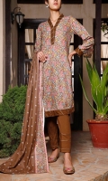 3.0 Meter Printed Wrinkle Free Shirt. 2.25 Meter Printed Wrinkle Free Dupatta. 2.5 Meter Trouser.