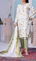 3.0 Meter Printed Wrinkle Free Shirt. 2.25 Meter Printed Wrinkle Free Dupatta. 2.5 Meter Trouser.