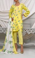 3.0 Meter Printed Wrinkle Free Shirt. 2.25 Meter Printed Wrinkle Free Dupatta. 2.5 Meter Trouser.