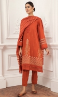 EMBROIDERED TEXTURED LAWN SHIRT LOOM SHAWL COTTON TROUSERS 