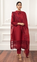 LAWN EMBROIDERED SHIRT ORGANZA LOOM EMBROIDERED DUPATTA COTTON TROUSERS 