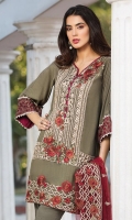 Embroidered Chiffon Stitched 3 Piece Suit 