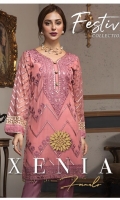 Embroidered Chiffon Stitched 2 Piece Suit