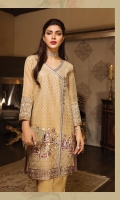 Chiffon Embroidered Stitched 2 Piece Suit (Shirt And Trouser)