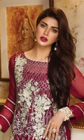 Chiffon Embroidered Stitched 2 Piece Suit (Shirt And Trouser)