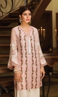 Chiffon Embroidered Stitched 2 Piece Suit (Shirt And Trouser)