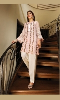 Chiffon Embroidered Stitched 2 Piece Suit (Shirt And Trouser)